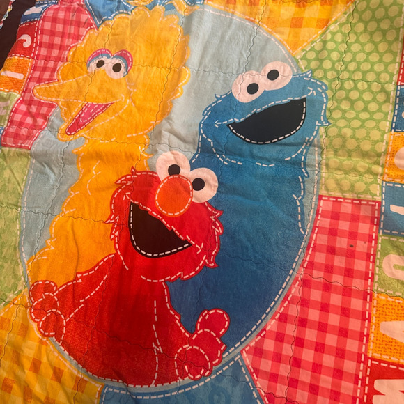 Sesame Street Binky Patrol Comforting Covers Patchwork Baby Quilt Blanket - Picture 3 of 4